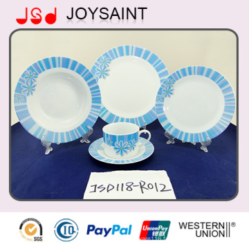 Meilleure qualité nouvelle vaisselle en porcelaine de Chine avec décalque bleu (JSD118-R012)